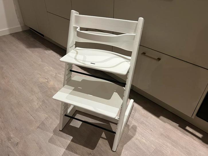 Stokke Tripp Trapp | Topstaat | Beugel | Wit | Super Strak!, Kinderen en Baby's, Kinderstoelen, Zo goed als nieuw, Meegroeistoel