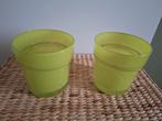 2 bloempotten, gratis ophalen, Tuin en Terras, Ophalen, Rond, Zo goed als nieuw, Aardewerk