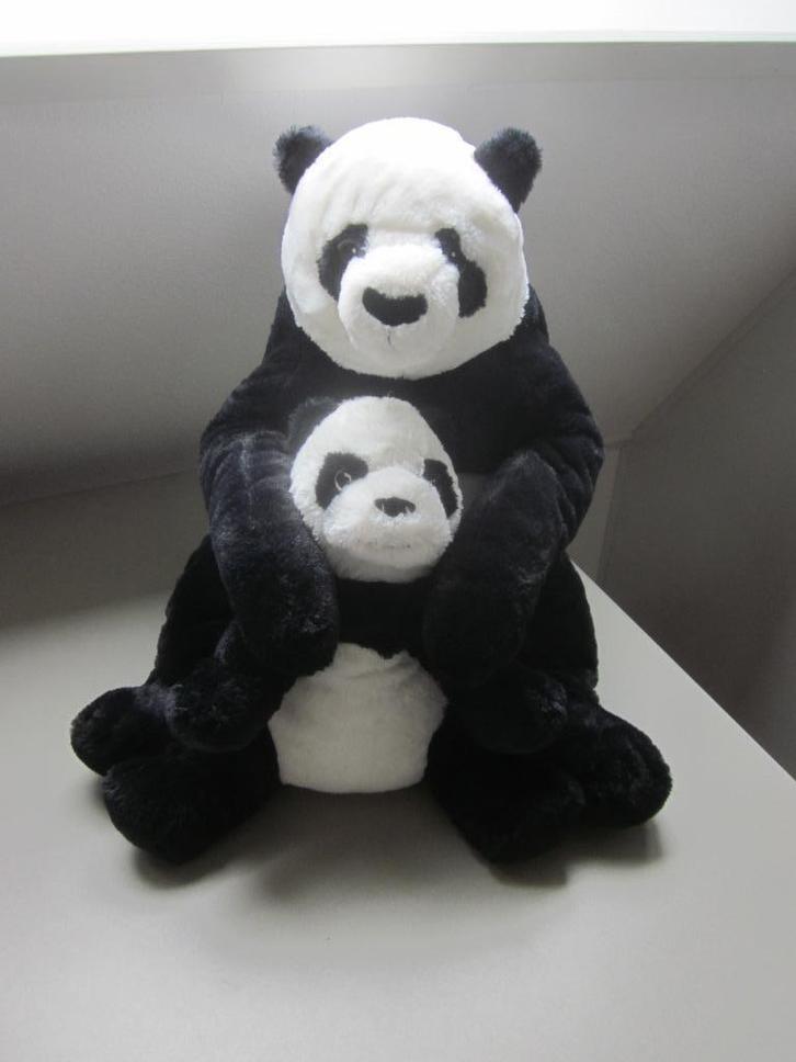 Ikea grote en kleine pluche Panda beer Djungelskog Kramig, Kinderen en Baby's, Speelgoed | Knuffels en Pluche, Nieuw, Beer, Ophalen of Verzenden
