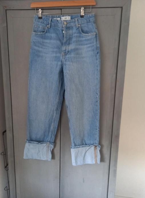 Mango jeans L, Kleding | Dames, Spijkerbroeken en Jeans, Zo goed als nieuw, W28 - W29 (confectie 36), Blauw, Ophalen of Verzenden