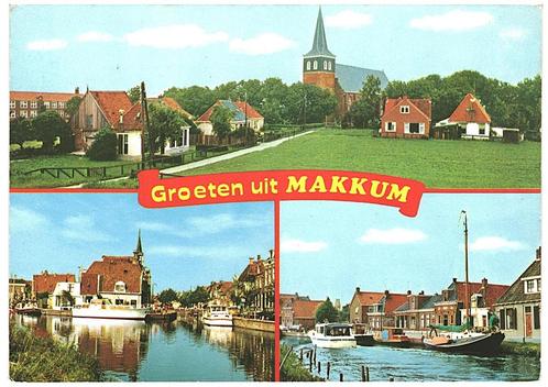 958489	Makkum	Friesland	Jr 60 70	Nette oude kaart Onbeschrev, Verzamelen, Ansichtkaarten | Nederland, Ongelopen, Friesland, 1960 tot 1980