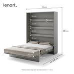 Concept opklapbed verticaal - 160x200 - Grijs, Huis en Inrichting, Niet ingevuld, Niet ingevuld, Niet ingevuld