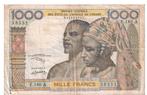 West Afrikaanse Staten/Ivoorkust, 1000 Francs, 1959/65, Postzegels en Munten, Bankbiljetten | Afrika, Los biljet, Overige landen