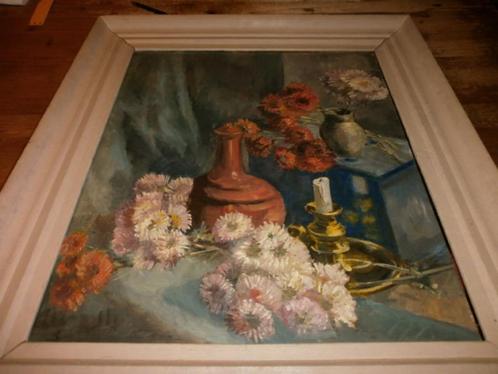 olieverfschilderij bloemstilleven goed geschilderd, Antiek en Kunst, Kunst | Schilderijen | Klassiek, Ophalen