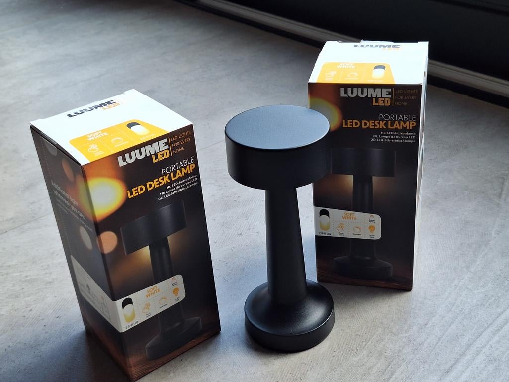 Oplaadbare Luume led tafellamp 2 stuks., Ophalen of Verzenden, Nieuw