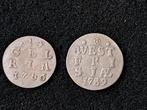 Zilveren 2 Stuiver 1783 & 1789, Postzegels en Munten, Vóór koninkrijk, Zilver, Losse munt, Overige waardes