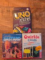 Uno Flip & Qwirkle Cards - Nieuw! En sneaky bastards, Een of twee spelers, Ophalen of Verzenden, Nieuw, Mattel