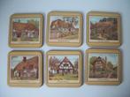 6 Onderzetters English Cottages in Doos - Pimpernel - zgan, Ophalen of Verzenden, Zo goed als nieuw, Glas of Kopje