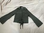 Linnen blouse Zara olijfgroen groen maat M cropped, Maat 38/40 (M), Verzenden, Zara, Zo goed als nieuw