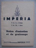 Imperia TA7B en TA11 owner’s manual., Ophalen of Verzenden