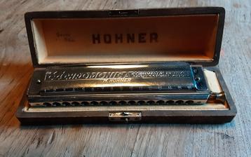 Vintage Hohner 64 chromonica in originele opbergcassette. beschikbaar voor biedingen