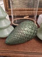 Grote dik glazen kerst bal vorm dennenappel, Diversen, Kerst, Heikant 21 Kaatsheuvel, Belle Vieille Brocante, Nieuw, Ophalen of Verzenden