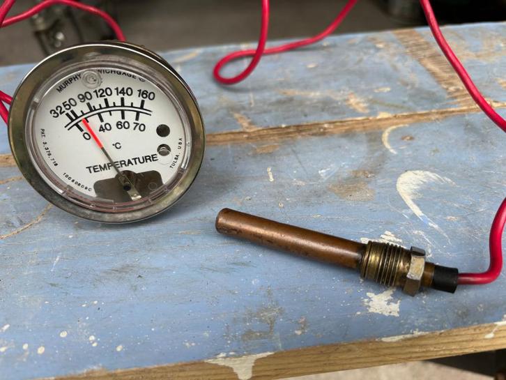 Murphy temperatuurmeter 0-70 C met maak-/breekcontact, Motoren, Accessoires | Overige, Gebruikt, Ophalen of Verzenden