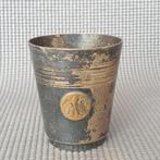 Antieke ca. 19e eeuw verzilverde koperen doopbeker, Ophalen of Verzenden, Koper