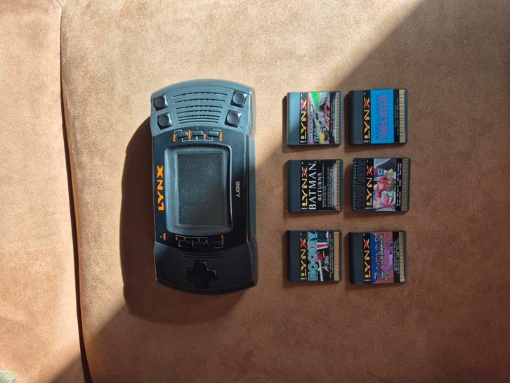 Atari Lynx II met 6 spellen., Spelcomputers en Games, Spelcomputers | Atari, Gebruikt, Atari Lynx, Zonder controller, Ophalen of Verzenden