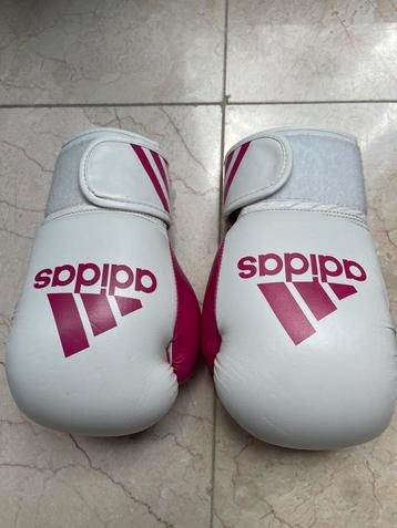 Adidas bokshandschoenen wit/roze - 6 oz - als nieuw beschikbaar voor biedingen