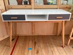 Tiener bureau wit geijse laatjes 120x45x75, Huis en Inrichting, Bureaus, Ophalen, Gebruikt, Bureau