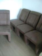 4 mooie  bruine woonkamer stoelen, Ophalen, Gebruikt, Bruin, Vier