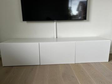 Besta tv-meubel mat wit - afbeelding 1