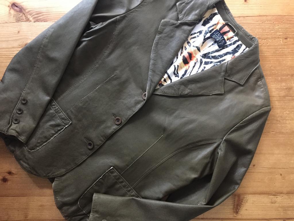 Julia Duetz leren blazer mt 46, Ophalen of Verzenden, Nieuw, Maat 46/48 (XL) of groter, Zwart