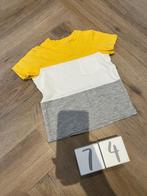Nieuw: geel wit grijs H&M shirt baby 74 zomer korte mouw, Kinderen en Baby's, Babykleding | Maat 74, Nieuw, Shirtje of Longsleeve