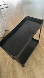 Metalen serveerwagen / verrijdbaar., Huis en Inrichting, Tafels | Sidetables, Ophalen, 50 tot 100 cm, Rond, Zo goed als nieuw