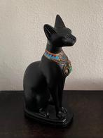Egyptische Kat Bastet met Scarabee en Hiërogliefen, Antiek en Kunst, Ophalen