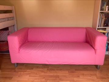 Klippan bank met roze hoes