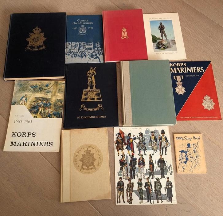 Grote collectie boeken over het Korps Mariniers, uniek!, Boeken, Oorlog en Militair, Gelezen, Overige onderwerpen, Ophalen of Verzenden