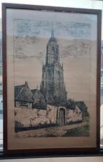 Ets – CUNERAKERK RHENEN - Gesigneerd & ingelijst, Antiek en Kunst, Ophalen of Verzenden