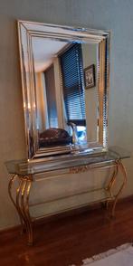 Hollywood Regency Sidetable met Spiegel € 250, Huis en Inrichting, Tafels | Sidetables, Ophalen, Gebruikt, 100 tot 150 cm, Minder dan 25 cm