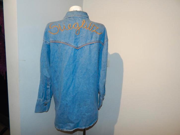 Stieglitz baggy jeans jack merk stiksel rug en op kraag M, Kleding | Dames, Jasjes, Kostuums en Pakken, Zo goed als nieuw, Jasje
