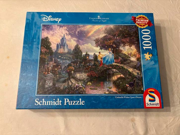 Schmidt Disney Cinderella Puzzel - 1000 st Thomas Kinkade!, Hobby en Vrije tijd, Denksport en Puzzels, Zo goed als nieuw, Legpuzzel