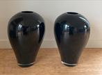 Twee grote glazen vazen, Minder dan 50 cm, Glas, Zo goed als nieuw, Ophalen