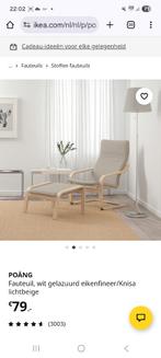 Fauteuil met voetenbankje ikea, Ophalen, Hout, Gebruikt, Minder dan 75 cm