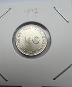 Curaçao. Wilhelmina. 1/4 Gulden 1947. Sch 1336-1, Postzegels en Munten, Munten | Nederland, Ophalen of Verzenden, Koningin Wilhelmina