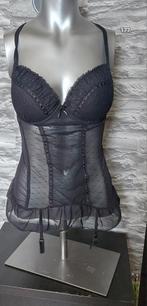 sexy zwart lingerie jurkje met jarretelles M, Kleding | Dames, Ondergoed en Lingerie, Ophalen of Verzenden, Zwart, Nachtkleding