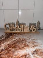 Kerst glitter Kandelaar met Kaarsen - gloednieuw!, Huis en Inrichting, Woonaccessoires | Kandelaars en Kaarsen, Beige, Nieuw, Ophalen of Verzenden