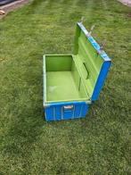 Zinken dekenkist, reiskoffer, vintage kist, Huis en Inrichting, Woonaccessoires | Kisten, Ophalen, Gebruikt, 50 tot 100 cm, Minder dan 50 cm