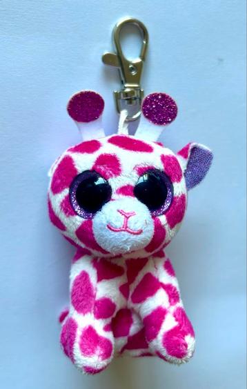 2 Beanie Boo's Giraffe Sleutelhangers - roze & bruin gevlekt beschikbaar voor biedingen