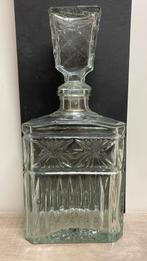 Handgeblazen Groene Glazen of Kristallen Karaf voor Wiskey, Antiek en Kunst, Antiek | Glas en Kristal, Ophalen of Verzenden