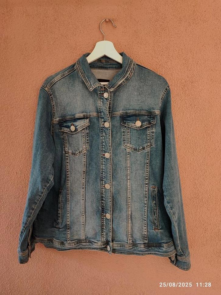 Dames denim jacket – MS Mode – maat 48, Kleding | Dames, Jassen | Zomer, Zo goed als nieuw, Maat 46/48 (XL) of groter, Blauw, Ophalen of Verzenden