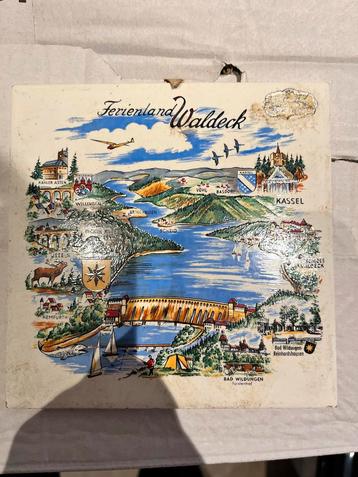 Vintage Ferienland Waldeck Wandtegel Boizenburg GDR Duitslan beschikbaar voor biedingen