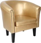 Chesterfield fauteuil - Goud NIEUW !!, Ophalen, Nieuw, Overige materialen, Eén