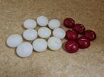 set van 6 rode en 10 witte drijf kaarsjes zgan, Ophalen of Verzenden, Zo goed als nieuw, Rood, Kaars
