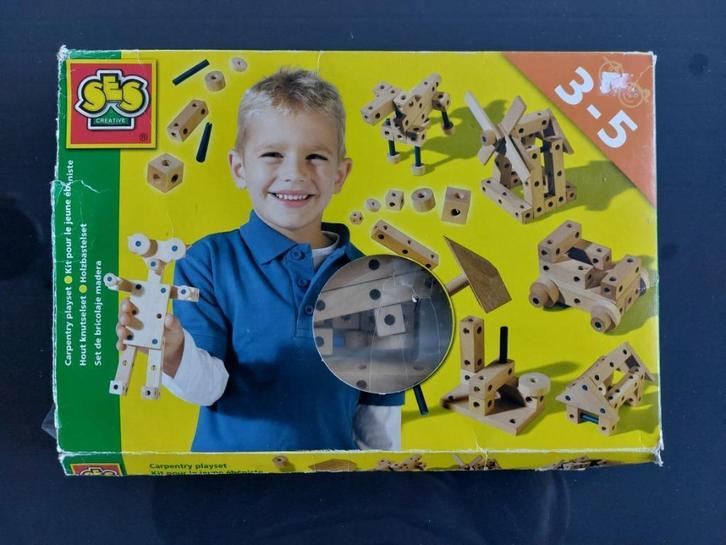 Ses - Hout Knutselset - Constructieset, Kinderen en Baby's, Speelgoed | Bouwstenen, Gebruikt, Ophalen of Verzenden