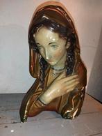 Oude antieke brocante Maria buste borstbeeld, Antiek en Kunst, Antiek | Religie, Ophalen of Verzenden