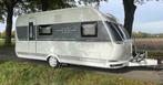 Populaire hobby 490kmf bj2018,kinderkamer,mover,fietsenrek, Caravans en Kamperen, Caravans, Dwars-stapelbed, Treinzit, Particulier
