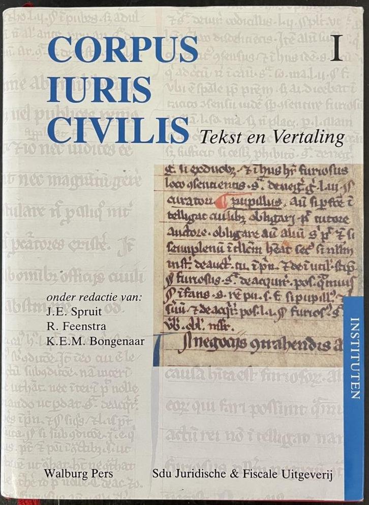 Corpus iuris civilis I instituten. Tekst en vertaling, Boeken, Studieboeken en Cursussen, Zo goed als nieuw, HBO, Beta, Ophalen of Verzenden