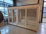 Nieuwe buitensauna 217x366 vurenhout met GRATIS KACHEL!, Ophalen, Nieuw, Fins of Traditioneel, Complete sauna